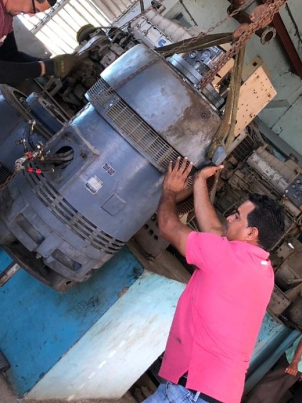 CORAAMOCA continúa trabajando en Motor de 300 Hp y bomba tipo turbina en Estación de Bombeo Guaucí.